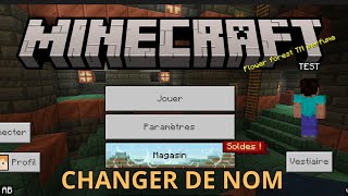 TUTO COMMENT CHANGER SON NOM SUR MINECRAFT MOBILE MINECRAFT MOBILE CHANGER SON PSEUDONYME [upl. by Ahsaz]