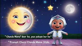 Chanda Mama Door Ke  चंदा मामा  chanda mama rhymes and poem for kids kidssong [upl. by Bullough772]