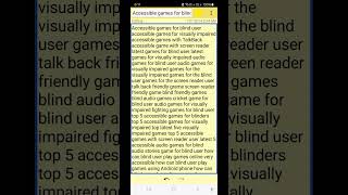 top 5 very accessible audio games for blind explore the world of best top 5 audio accessible games [upl. by Auberon]