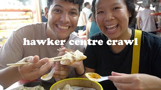 24 hrs ONLY eating at hawker centres in Singapore [upl. by Batha128]