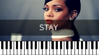 Rihanna ft Mikky Ekko  Stay  Piano Tutorial Nederlands [upl. by Jephum]