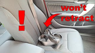 Seat Belt Not Retracting Quickly or Properly❓ MoT Fail 😥 [upl. by Galatia]