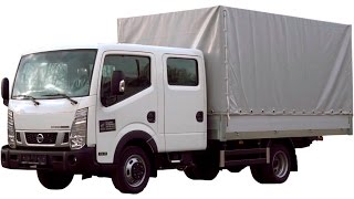 Обзор Nissan Cabstar сдвоенная кабина Борттент фургон 16м3 7 европаллет [upl. by Aerdied411]