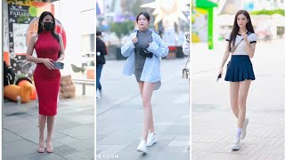 Chinese Girls Street Fashion 抖音 Style China [upl. by Sebastiano]