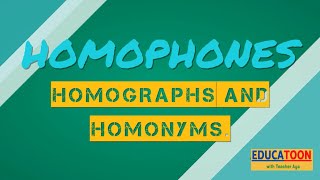 Homophones Homographs Homonyms [upl. by Meuse484]