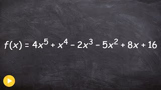 Use descartes rule of signs to find the number of positive and negative real zeros [upl. by Anaira]