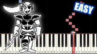 Spear of Justice  Undertale  EASY Piano TutorialSynthesia Top Anime Music [upl. by Garlinda]