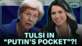 Elizabeth Warren Accuses Tulsi Gabbard Of Being In quotPutins Pocketquot [upl. by Yenitirb]