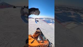 Snowboarding experience speed skiing from the skiers perspectivesnowboarding [upl. by Menides159]