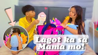 LOVE LETTER PRANK SA BAG NI MIKMIK  LAGOT SIYA SA MAMA NIYA [upl. by Marian]