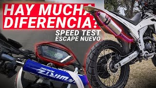 CUAL ES EL MEJOR ESCAPE HAY ALGUNA MEJORA SPEED TEST Corven TXR [upl. by Ynaffet]