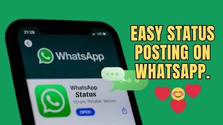 How to Post Text in the Status on WhatsApp 2024 whatsapp [upl. by Weisler]