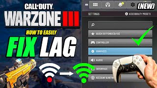 HOW TO FIX LAG ON WARZONE 3  Call of Duty Warzone 3 Settings to STOP LAG [upl. by Stanton799]