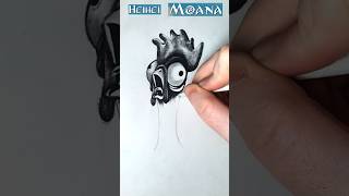 Moana Chicken in Charcoal drawing art disney fyp pixar [upl. by Lletnwahs]