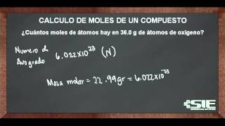 Calculo de Moles de un Compuesto No 1 [upl. by Inwat]