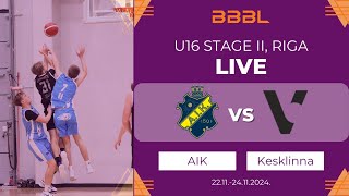 AIK Basket 2009 vs Kesklinna KK 2009  BBBL Boys U16 [upl. by Petey]