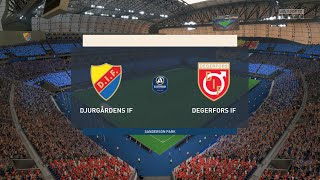 Djurgårdens IF vs Degerfors IF 27082023 Allsvenskan 2023 FIFA 23 [upl. by Blumenthal]