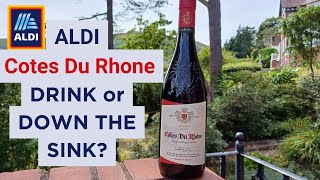 Aldi Cotes du Rhone French red wine is it DRINKABLE [upl. by Oisangi]