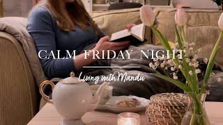 Calm Friday Night At Home 📖🐕❤️  Living alone in Sweden Vlog [upl. by Lehsar]