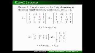 Równość macierzy cz35 [upl. by Antonia]