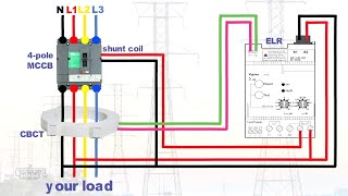 Earth leakage relay wiring diagram [upl. by Clarissa909]