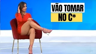 APRESENTADORA SE EMPOLGA COM LIGAÇÃO MAS É XINGADA AO VIVO [upl. by Niamreg]