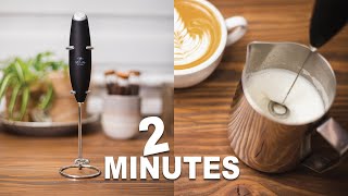 How To Make Latte Art with Handheld Frother  2 MINUTES VIDEO TUTORIAL [upl. by Rawde258]