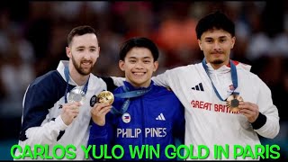 CALOS YULO WIN GOLD IN PARIS Congratulation proud Filipino🙌🙌🙌🎉❤️￼ [upl. by Ynos]