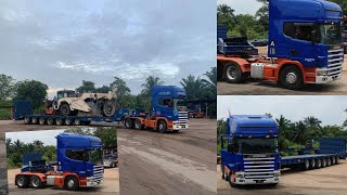 LIVE  SCANIA PENGANGKUTAN MALEK LOWLOADER 7 AXLE PANJAT BUKIT  ETS2 MALAYSIA [upl. by Aikel]