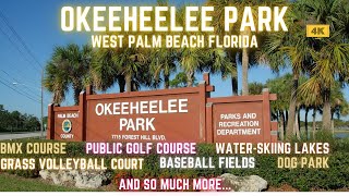 Okeeheelee Park in West Palm Beach Florida 4K Aerial View [upl. by Ahsitam]