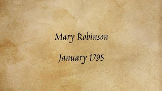 Mary Robinson  January 1795 [upl. by Neelrahc771]