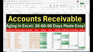 Master Accounts Receivable in Excel 30 60 90 Days Aging Guide [upl. by Seebeck]