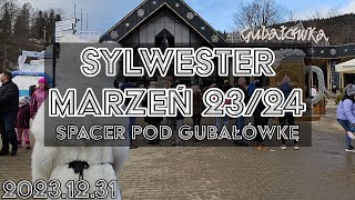 🔴Zakopane Sylwester pod Gubałówką TŁUMY 20231231 ASMR [upl. by Eiralc]