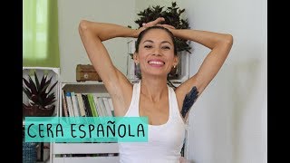 Depilación en mis axilas con la Cera Española en casa fácil y rápido HOW TO WAX ARMPITS [upl. by Eahsal]