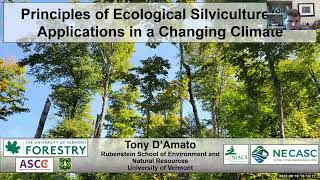 Principles of Ecological Silviculture and Applications in a Changing Climate  September 19 2023 [upl. by Yrokcaz]