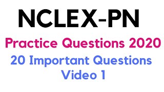 NCLEXPN exam questions with answers  NCLEX PN exam questions 2020  nclex pn review video 1 [upl. by Lambert48]