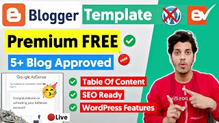 Premium Blogger Template FREE Download  Best Blogger Templates For AdSense Approval 2024 [upl. by Idna775]