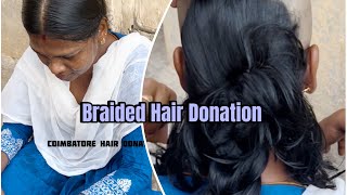 Braided Shave headshavelatest ​⁠ coimbatorehairdonation [upl. by Susejedairam]