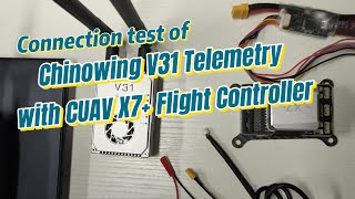 Connection test of Chinowing V31 Telemetry with CUAV X7 Flight Controller [upl. by Ainesey]