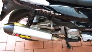 Honda Sh 300 Akrapovic with and without DBEater [upl. by Hulen630]