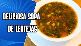 Sopa de Lentejas Casera [upl. by Yenohtna503]