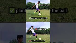 Football power shot tutorial ⚽🔥 football footballshorts skills tutorial shorts [upl. by Almat]