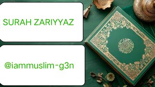 SURAH ZARIYAT WITH URDU TRANSLATION [upl. by Malik533]