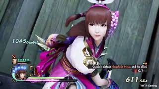 SAMURAI WARRIOR 4 DX  Legends of Kinki Pursuit at Kanegasaki w Nagamasa Azai Oichi HARD Mode [upl. by Anelah]