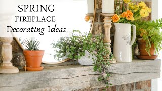 Spring Fireplace Decorating Ideas  HOW TO STYLE A MANTEL  Spring Decorating Tutorial [upl. by Geraldine]