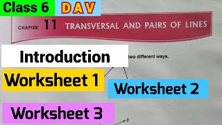 DAV Class 6 Maths chapter 11 Worksheet 1 2 amp 3 all Questions [upl. by Ahseinaj]