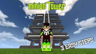 Minion Tower Design Minecraft pe Hypixel like Skyblock Server [upl. by Anahsirk48]