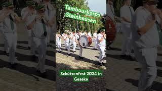 Tambourkorps Steinhausen beim Schützenfest 2024 in Geseke Musik Kapelle [upl. by Ecnesse]