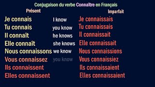 CONNAÎTRE – French Verb Conjugation with Pronunciation  Conjugaison Français avec Prononciation [upl. by Meli54]