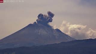 Sep 22 2023 Large ash emission from Popocatépetl today [upl. by Alarise765]